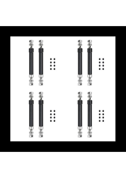8pcs Metal Cvd Şaftı 110-160MM 1/10 Rc Kaya Traili Eksenel SCX10 90046 Traxxas Trx4 Siyah (Yurt Dışından)