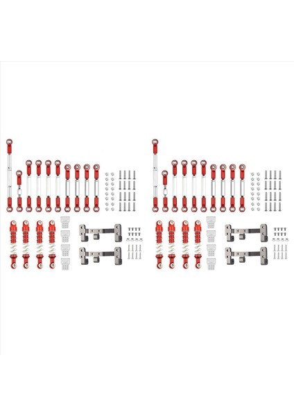 2x Metal Direksiyon Bağlantı Çubuk Çekme Çubuk Montajlar Wpl C14 C14 C24 C24-1 1/16 Rc Araç Yükseltme Parçaları Için Ayar Abimerler (Yurt Dışından)