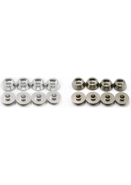 16PCS Metal Bağlantı Çubuk Vidalı Conta Şim Yasacı Wpl C14 C24 C34 C44 - 8 Pcs Gray ve 8 Pcs Gümüş (Yurt Dışından)