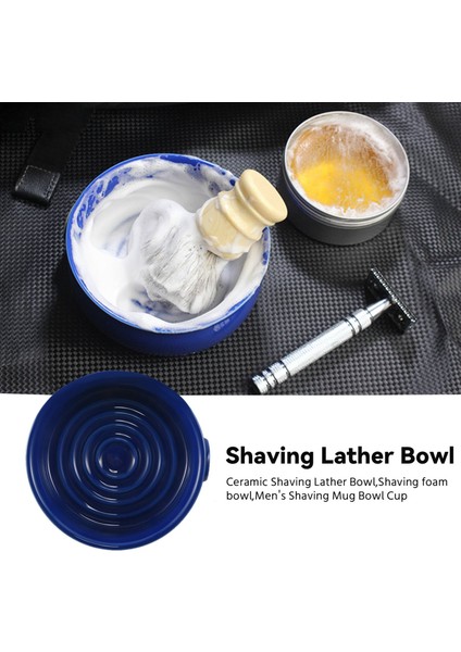 Seramik Erkekler Tıraş Kupa Kupa Bardağı Diş Tıraş Fırçası ve Tıraş Sabun Kraliyet Mavisi Için Alt Geniş Ağız (Yurt Dışından) fırsatları