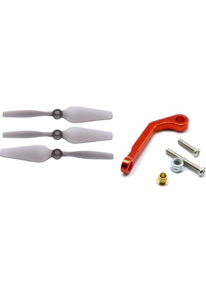 1pcs Rc Araba Yedek Parçalar Metal Servo Çekme Çubuğu Kırmızı ve 3 Pcs Wltoys Için Uçak Pervaneleri Xk X450 Sabit Kanatlı Uçak (Yurt Dışından)