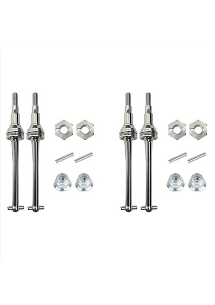 2x Metal Ön Şaft Cvd ve 12MM Tekerlek Hex Mjx Hyper Go H16 16207 16208 16209 16210 1/16 Rc Araba Yükseltme Parçaları (Yurt Dışından)