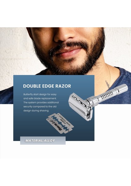 Klasik Tutucu Jilet Çift Kenarlı Kelebek Bükülmüş Açılış T Şeklindeki 9 Vitesli Radikal Ayar Ön Tıraş Tirayı Unisex, Tabansız 5 Bıçak ve Depolama Kutusu Gönderdi (Yurt Dışından) fırsatları