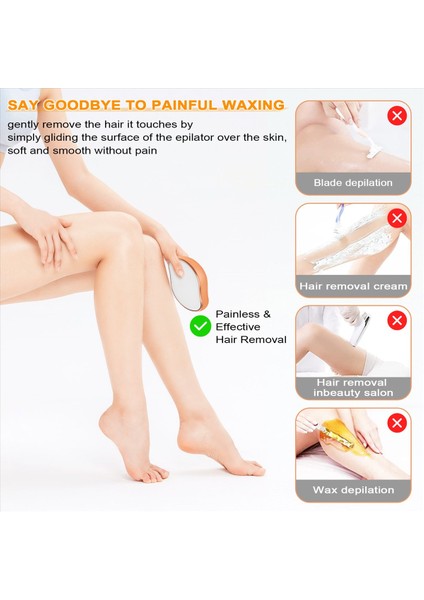 Kadınlar Için Ağrısız Sihirli Kristal Saç Çıkartma Erkek Epilasyon Silgi Silgi Eksfoliator Araç Kolları Geri, Gül Altın (Yurt Dışından) indirimleri