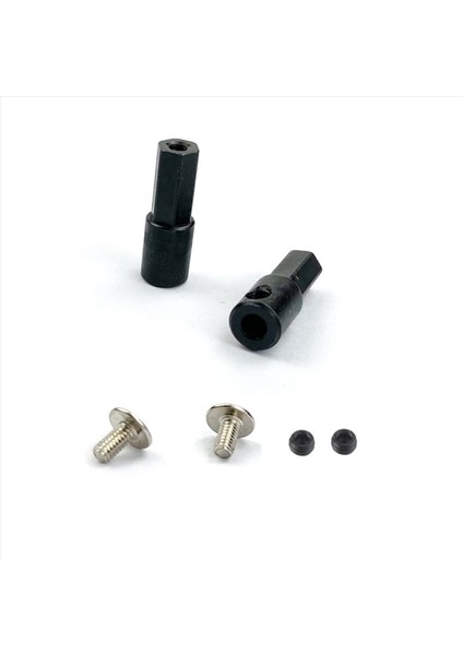 Wpl D12 Için 2x 1/10 Rc Araç Yükseltme Parçaları Metal 5mm Ön Tekerlek Hub Hex Adaptör Birleştirici ve Arka Aks Mil Adaptörü B (Yurt Dışından) modelleri