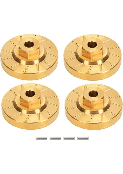 4pcs Pirinç Tekerlek Hex Hub Adaptör Karşı Ağır Fren Diski 1/18 Fms Eazyrc Rochobby Rc Araba Yükseltme Parçaları Sarı (Yurt Dışından)