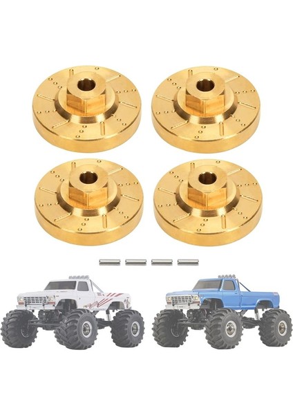 4pcs Pirinç Tekerlek Hex Hub Adaptör Karşı Ağır Fren Diski 1/18 Fms Eazyrc Rochobby Rc Araba Yükseltme Parçaları Sarı (Yurt Dışından) indirimleri