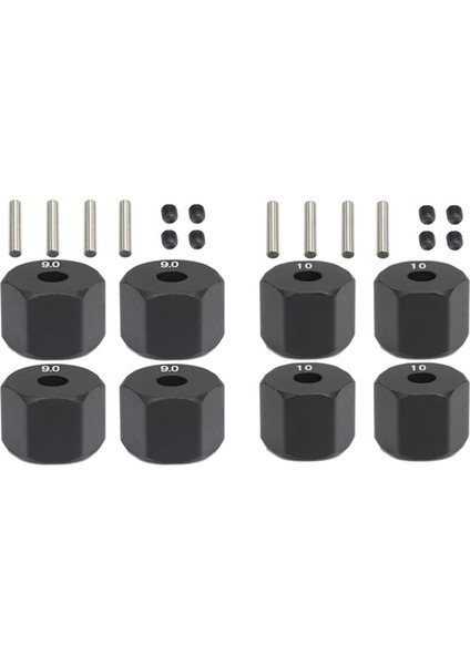 8pcs 12MM Tekerlek Hex Hub Kalınlığı 1/10 Rc Prıgler Axıal SCX10 Traxxax Trx4 Tamiya Mst Rc Araç Partisi 9mm ve 10MM (Yurt Dışından)