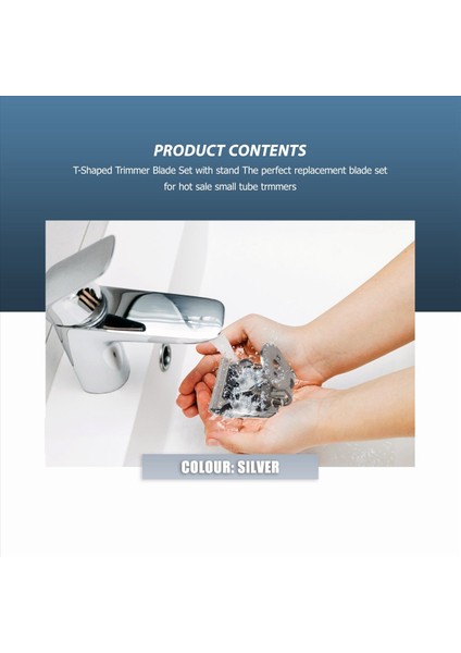 T-Şekilli Saç Klibi Bıçağı Stand T9 Blade Düzeltici Yedek Kafa Yedek Kesme Kafa Gümüş (Yurt Dışından) indirimleri