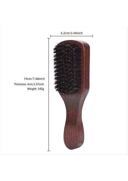 1pcs Saç Hunisi Ahşap Tıraş Fırçası Yüz Bebek Sakal Fırçası, Siyah (Yurt Dışından)