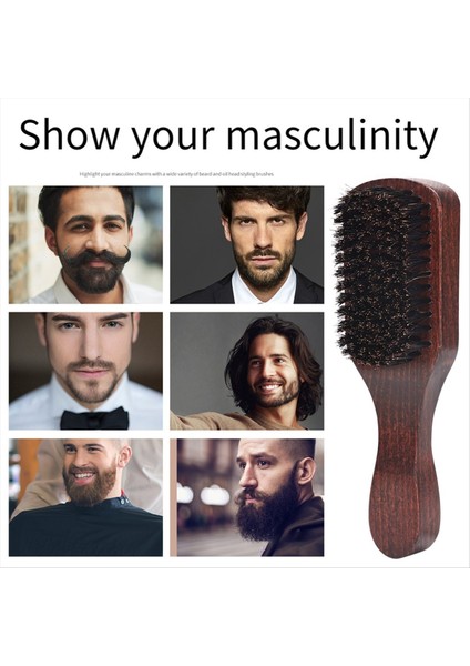 1pcs Saç Hunisi Ahşap Tıraş Fırçası Yüz Bebek Sakal Fırçası, Siyah (Yurt Dışından) indirimleri