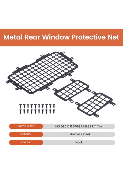 Mn D90 D99S Için MN99S 1/12 Rc Araba Yükseltme Parçaları Metal Stereoskopik Arka Cam Cam Koruyucu Net Aksesuarlar (Yurt Dışından) fırsatları