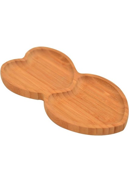 Amor 2 Bölmeli Kalp Çerezlik - Açık Kahverengi - 19,5 cm