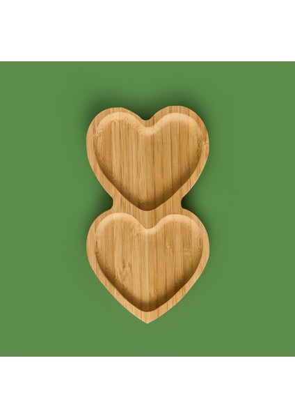Amor 2 Bölmeli Kalp Çerezlik - Açık Kahverengi - 19,5 cm fırsatları