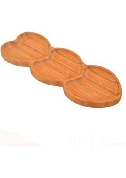 Amor 3 Bölmeli Kalp Çerezlik - Açık Kahverengi - 27 cm indirimleri