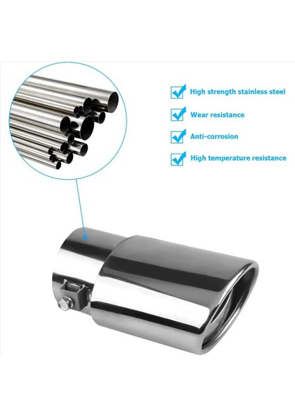 Araba Egzoz Borusu Modifikasyonu Kuyruk Boğazı Kuyruk Borusu (Gümüş) (Yurt Dışından) fiyatları
