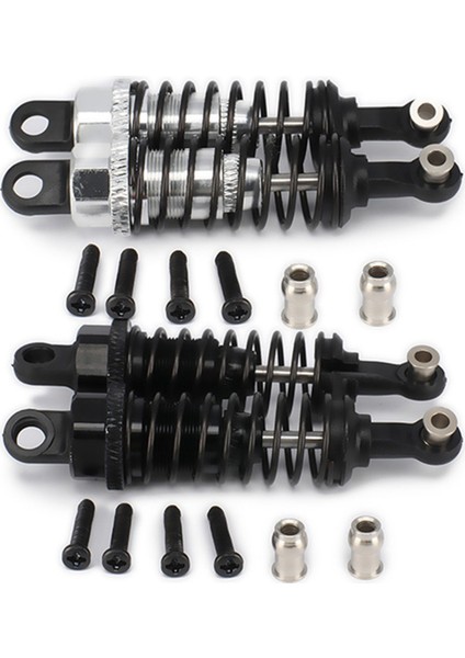 2 Set Yağı Ayarlanabilir 65MM Şok Emici Damper Rc Araba Için 1/18 Wltoys Hpı Hpı Hsp Traxxas Losi Tamiya-Black &amp Gümüş (Yurt Dışından) fırsatları