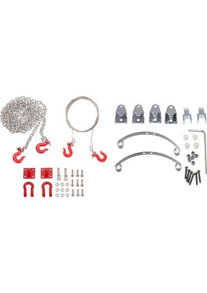 Rc Araç Parçaları Metal Römork Kanca Çekme Zinciri Karakolu Çelik Yaprak Yay Süspansiyon Seti (Yurt Dışından)