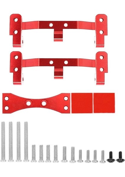 Metal Bağlantı Çubuk Montaj Taban ve Aks Up Wpl C14 C24 C34 C44 C54 1/16 Rc Araç Yükseltme Parçaları Kırmızı (Yurt Dışından)