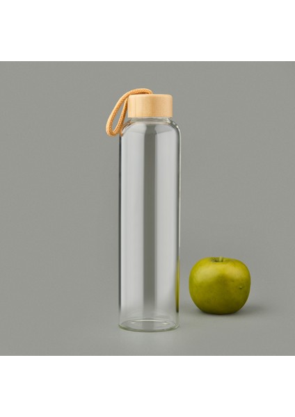 Tohana H2O Bambu Kapaklı Cam Matara - Şeffaf / Açık Kahverengi - 750 ml modelleri