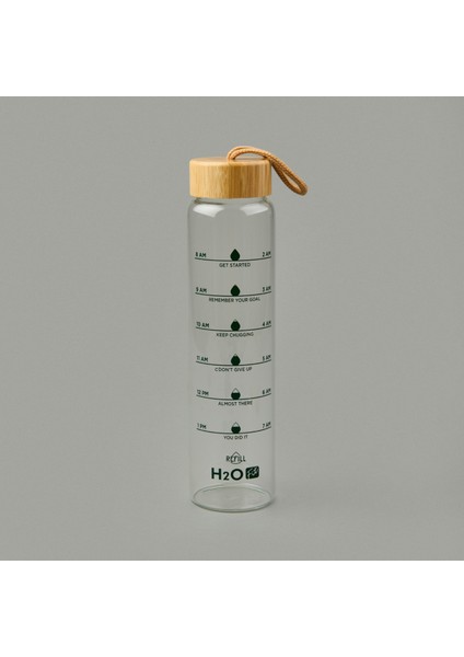 Tohana H2O Fit Bambu Kapaklı Cam Matara - Şeffaf / Açık Kahverengi - 1 lt fiyatları