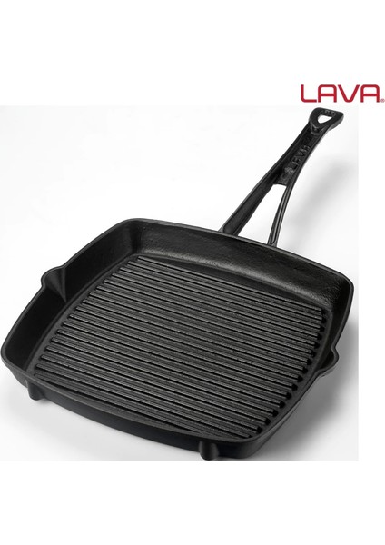 Kare Döküm Izgara Tava - Siyah - 26x26 cm