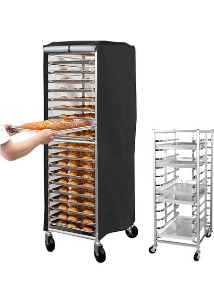 Bun Pan Raf Kapağı Yüksek Yoğunluklu Su Geçirmez ve Toz Geçirmez Ekmek Raf Kapağı 23 x 28 x 64 Inç Fırın Tek Raf Kapakları (Yurt Dışından) modelleri