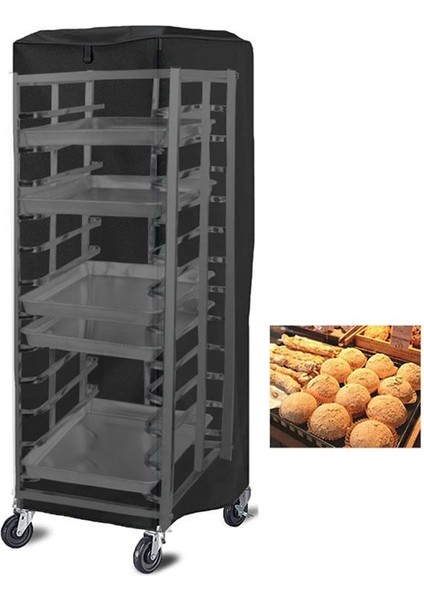 Bun Pan Raf Kapağı Yüksek Yoğunluklu Su Geçirmez ve Toz Geçirmez Ekmek Raf Kapağı 23 x 28 x 64 Inç Fırın Tek Raf Kapakları (Yurt Dışından) fırsatları