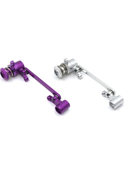 2 Set Direksiyon Debriyaj Montajı Direksiyon Servo Koruyucu Wltoys 144001 1/14 124018 124019 Rc Araba Parçaları Gümüş ve Mor (Yurt Dışından)