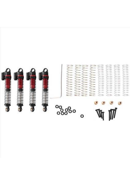 4pcs 53MM Metal Yağ Şok Emici Damper Eksenel SCX24 AX24 1/24 Rc Paletli Araba Yükseltme Parçaları Siyah (Yurt Dışından) modelleri