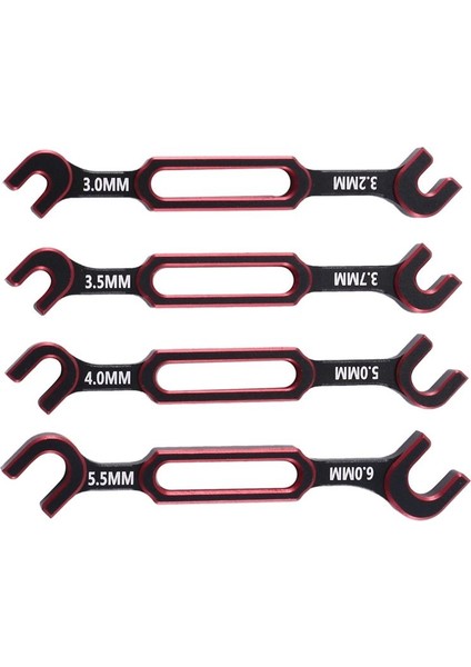4pcs Whench 3-3 2 3 5-3 7 4-5 5 5-6mm Çift Uçlu Evrensel Spanner Rc Otomobil Traxxas Eksenel SCX10 1 (Yurt Dışından)