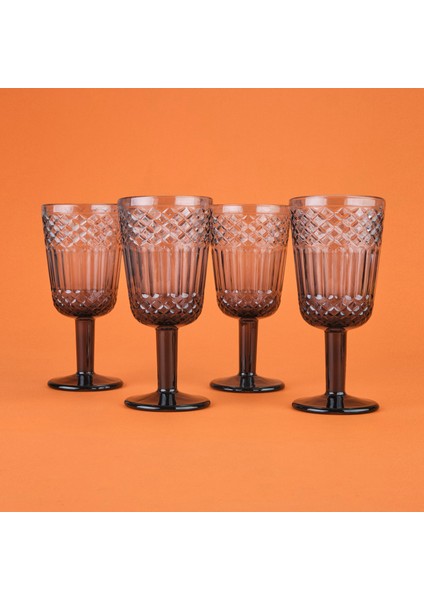 Vega 4'lü Ayaklı Bardak - Füme - 280 ml modelleri