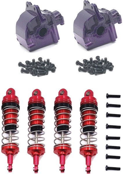 4pcs Ayarlanabilir Tüm Metal Şok Emicileri Metal Diferansiyel Şanzıman Gövde Kapağı ile (Yurt Dışından)