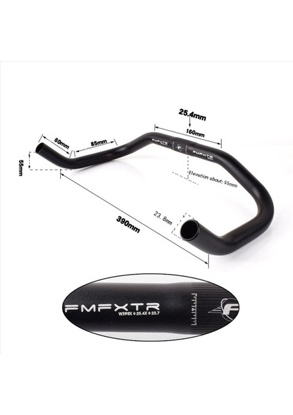 4x Fmfxtr Bike Bullhorn Gidon Alüminyum Alaşımı 25 4mm 390MM Bisiklet Gideri Sabit Dişli Bisikleti Yol Bisikleti (Yurt Dışından) fırsatları