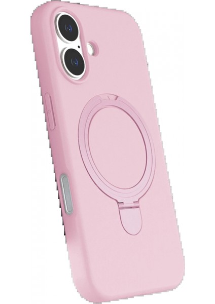Apple iPhone 17 Regal Magsafe Standlı Kapak - Açık Pembe modelleri