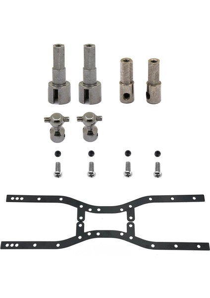 Metal Ön ve Arka Aks Şaft Cvd Seti 2 Pcs Metal Şasi Işın Kirder Yan Çerçeve Şasi (Yurt Dışından)