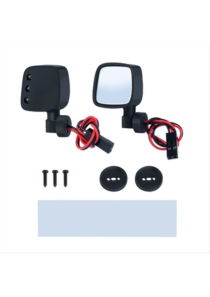 1/10 Eksenel SCX10 Iıı Iıı Rc Paletli Araba Simüle Dekorasyon Parçaları Için LED Işıklarla Rc Araba Dikizli Lens Aynası (Yurt Dışından)
