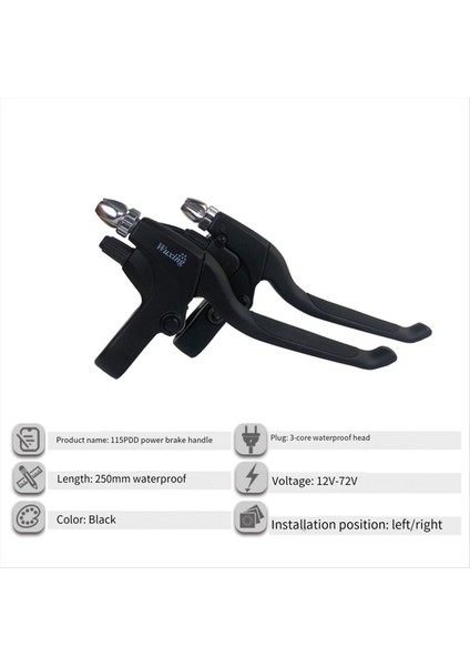 Wuxing 115PDD Ebike Fren Kolu Kesme Güç Elektrikli Bisiklet E-Scooter Park Fren Bisiklet Aksesuarları Su Geçirmez Konektör (Yurt Dışından) modelleri