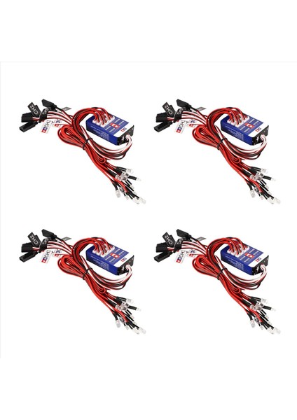4x 12 LED Aydınlatma Kiti Direksiyon Freni Simülasyonu 1/10 Ölçekli Modeller Için Flaş Işığı Rc Araba Hsp Hpı Eksenel RC4WD (Yurt Dışından)