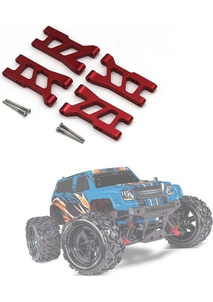 4pcs Metal Ön ve Arka Süspansiyon Kolu Seti 7630 Traxxas Latrax 1/18 Rc Araba Yükseltme Parçaları Aksesuarları Kırmızı (Yurt Dışından) indirimleri