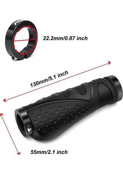 Astro Ergonomik Bisiklet Tutarlar Mountain Bisiklet Çıkarma Olmayan Handbar Grips 22 2mm Bisiklet/dağ Bisikleti/scooter/yol Bisikleti Siyah (Yurt Dışından) fiyatları