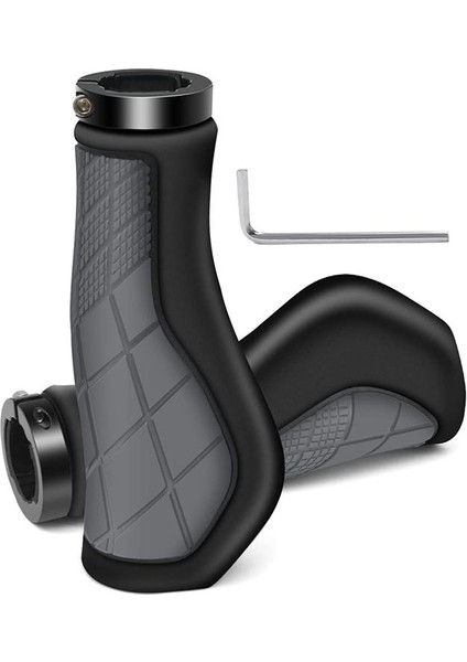 Bisiklet Tutamakları Ergonomik Tutamaklar Kaymaz Kaymaz Kaymaz Kauçuk Gidon Tutamakları 22 2mm E-Bisiklet Gri Için Bisiklet Gidon Tutamakları (Yurt Dışından)