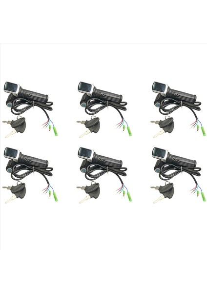 Elektrikli Bisiklet Gaz Kelebeği Için 6x Bisiklet Bükülme Kelebeği 36V Gaz Kolu Gaz Kelebeği LCD Ekran Kilit Tuşu (Yurt Dışından)