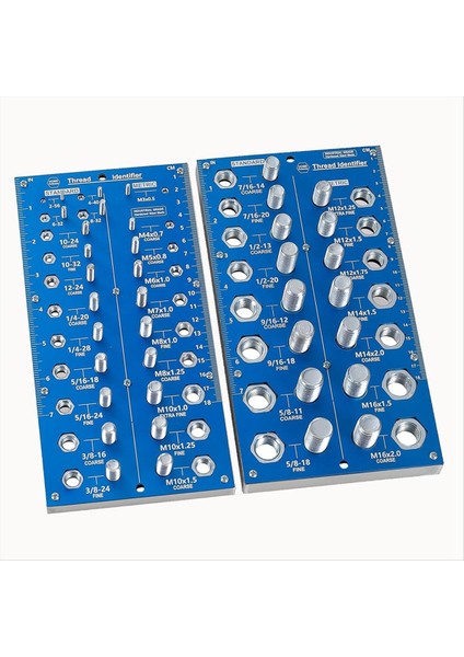 Cıvata ve Vidalı Gösterge Standardı ve Metrik Kaba ve Ince Çap Uzunluk ve Iplik Alanı (Mavi) (Yurt Dışından)
