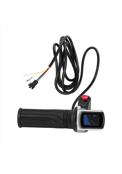 36V Elektrikli Bisiklet Scooter Hız Gaz Kelesi Grip LCD Ekran Switch Ebike Twist Grottle Hızlandırıcı Gidon Kavruğu (Yurt Dışından)