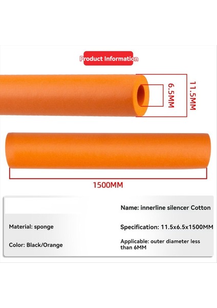 Bisiklet Dahili Gövde Damper Damper Değiştirici Fren Kablosu Yönlendirme Bisiklet Çerçevesi Koruma Ses Yalıtım Sünger Portakal (Yurt Dışından) fırsatları