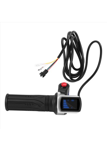 48V Elektrikli Bisiklet Scooter Hız Gaz Kelepleme Grip LCD Ekran Switch Ebike Twist Grottle Hızlandırıcı Gidon Kavruğu (Yurt Dışından)