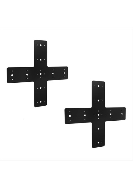 2 Adet Çapraz Tamir Plakası Ağır Hizmet Tipi Siyah Toz Boyalı Takviye Plakası Pergolaları Çerçevelemek Için X-Truss Bağlantıları (Yurt Dışından)