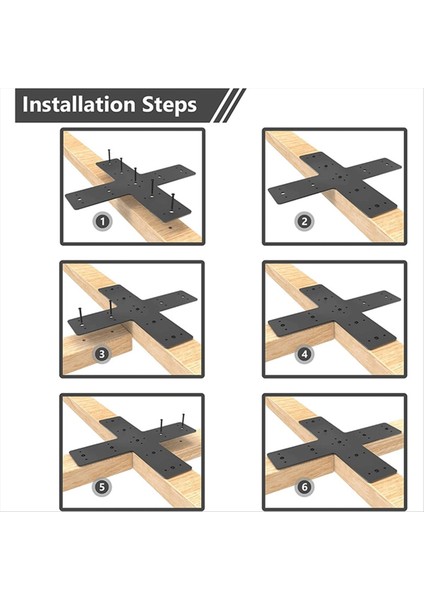 2 Adet Çapraz Tamir Plakası Ağır Hizmet Tipi Siyah Toz Boyalı Takviye Plakası Pergolaları Çerçevelemek Için X-Truss Bağlantıları (Yurt Dışından) modelleri