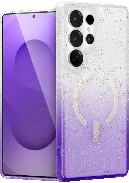 Samsung Galaxy S24 Ultra Pummel Shiny Magsafe Kapak - Mor